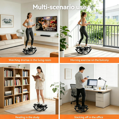 POAO Rock Stepper, Side to Side Rocking Stepper for Exercise at Home, Low-Impact Knee-Friendly Exercise Machine with Resistance Bands,LCD Monitor, 330 LBS Weight Capacity